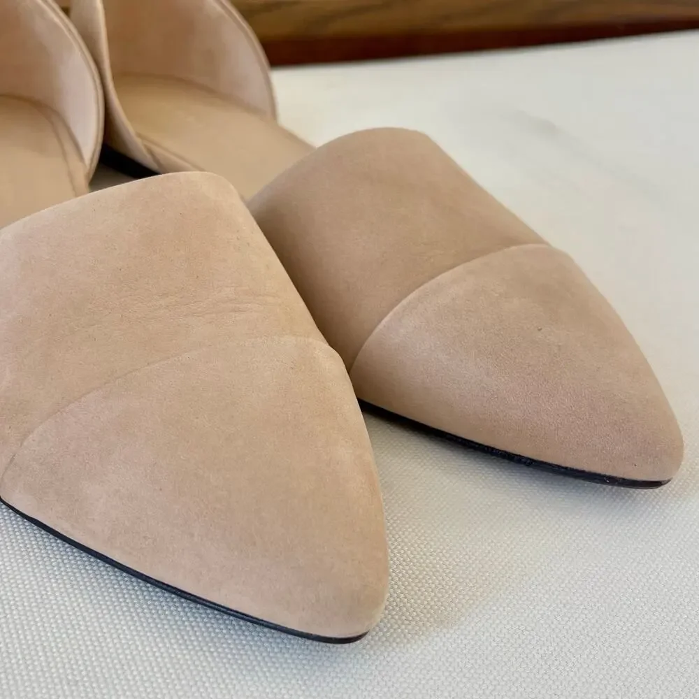 Jenni Kayne d'Orsay Pointed Toe Flats Napa Leather Natural Size 38.5 - Picture 8 of 14